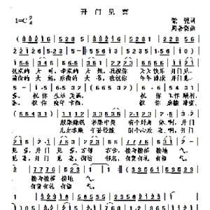 开门见喜_歌曲简谱_词曲:黎强 周善儒