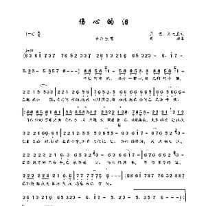 伤心的泪_歌曲简谱_词曲:吴浪 刘天卫 吴浪