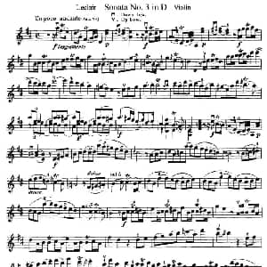 小提琴谱 | Sonata No.3 in D