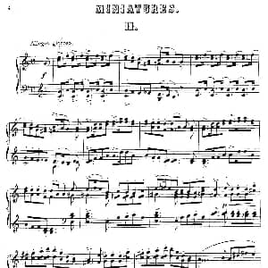 Cinque Miniatures Op.28 钢琴谱 莫里兹 莫什科夫斯基