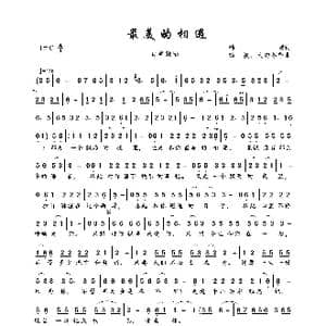 最美的相遇_歌曲简谱_词曲:嗨波 嗨波 大约冬季