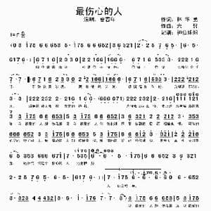 最伤心的人_歌谱投稿_词曲:林华勇 六哲