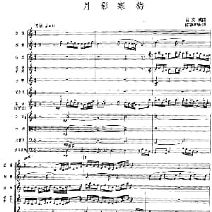 月影寒梅 广东音乐 高胡 乐队伴奏 五线谱版 吕文成曲 陈葆坤配器