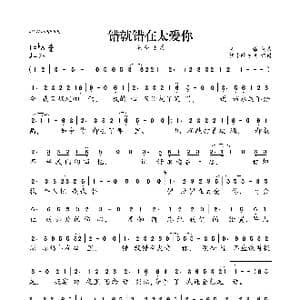 错就错在太爱你_歌曲简谱_词曲:笑添 笑添
