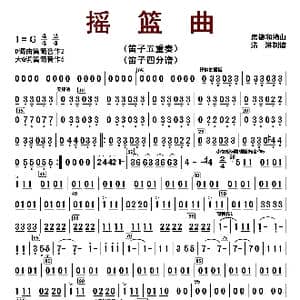 摇篮曲_歌曲简谱_词曲: 房德和