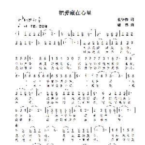 把爱藏在心里_歌曲简谱_词曲:杜华伟 谢伟