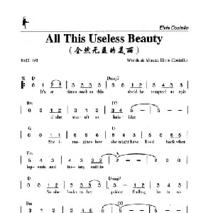 All This Useless Beauty_外国歌谱