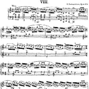 拉赫玛尼诺夫 钢琴前奏曲19 A小调 Op.32 No.8 钢琴谱 拉赫玛尼诺夫