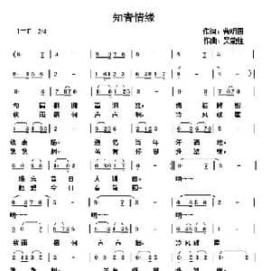 知青情缘_歌曲简谱_词曲:曹明国 吴能柱