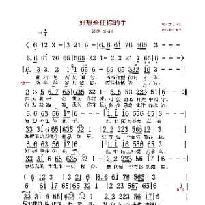 好想牵住你的手_歌曲简谱_词曲:轻云望月 轻云望月