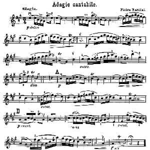 小提琴谱 | Adagio cantabile.