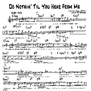 DO NOTHIN' TIL YOU HEAR FROM ME 降B爵士乐谱