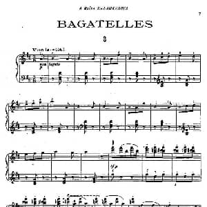 Tcherepnin 10 Bagatelles Op.5 钢琴谱 亚历山大 齐尔品