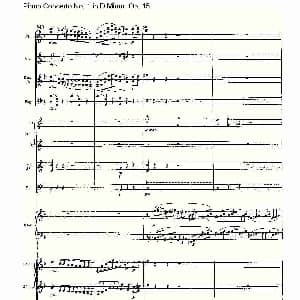 D小调钢琴第一协奏曲, Op.15第一乐章 钢琴谱