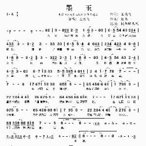 墨玉_歌谱投稿_词曲:王鸣飞 赵杰