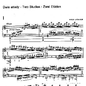 Two Studies 钢琴谱 维托尔德 卢托斯拉夫斯基 Witold Lutoslawski