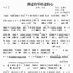 弹过的琴碎过的心_歌曲简谱_词曲:吴清华 陈伟