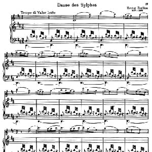 小提琴谱 | DANSE DES SYLPHES 死亡之舞 小提琴 钢琴伴奏 BERLIOZ 柏辽兹