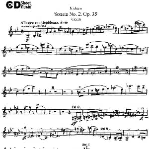 小提琴谱 | Violin Sonata No.2 Op.35