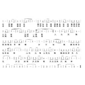 人生无悔 岁月如梭_通俗唱法乐谱_词曲:王若青 于世亮