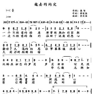 ​逝去的约定_通俗唱法乐谱_词曲:柔情 李国强