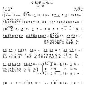 小松树已长大_歌曲简谱_词曲:梁涛 楚兴元