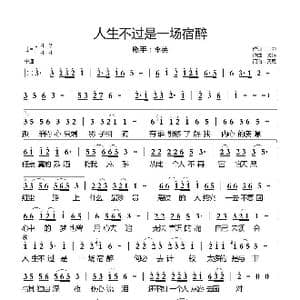 人生不过是一场宿醉_歌曲简谱_词曲:三力 义恒