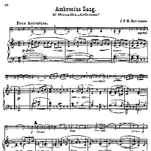 小提琴谱 | Ambrosius Sang. 小提琴 钢琴伴奏