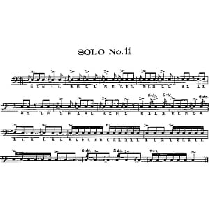 美国军鼓 SOLO No.11 15 爵士鼓谱