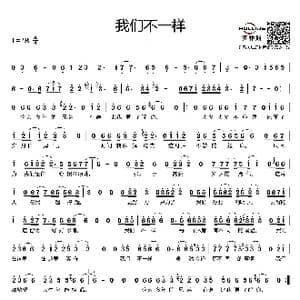 我们不一样_歌谱投稿_词曲:高进 谱曲:高进；编曲:张亮