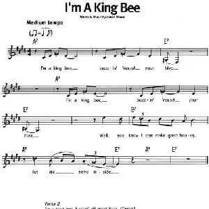 蓝调音乐:I'm A King Bee_外国歌谱