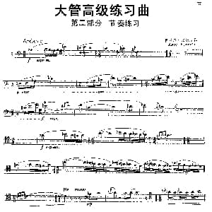 大管高级练习曲 第二部分 节奏练习 5 卡列尔 比汪卡