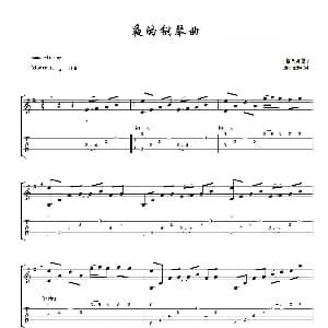 夜的钢琴曲 吉他谱 张紫宇制作