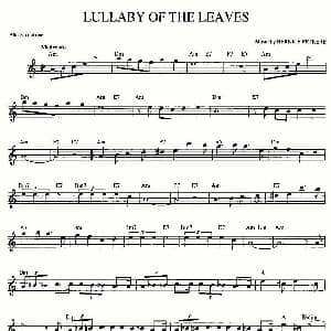萨克斯谱 | LULLABY OF THE LEAVES