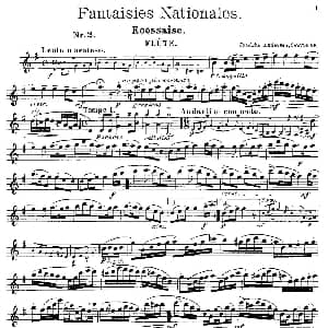 长笛曲谱 | Fantaisies nationales. Ecossais Op.59 No.2 丹麦 安德森