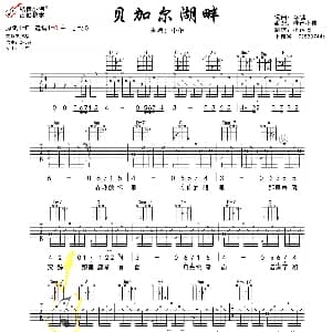 贝加尔湖畔 吉他谱 李健 李健词曲 酷音小伟