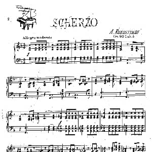 Scherzo in F Major from Miscellenies Op.93 钢琴谱 安东 鲁宾斯坦