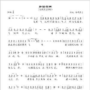 梦回云南_歌谱投稿_词曲:白玛多吉 白玛多吉
