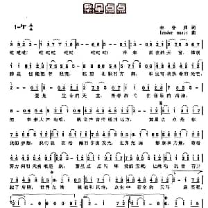 繁星点点_通俗唱法乐谱_词曲:宋普照 leader music