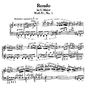 Two Rondos Op.51 No.1 钢琴谱 路德维希 冯 贝多芬