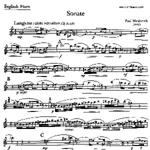 亨德米斯 奏鸣曲 圆号独奏 亨德米斯