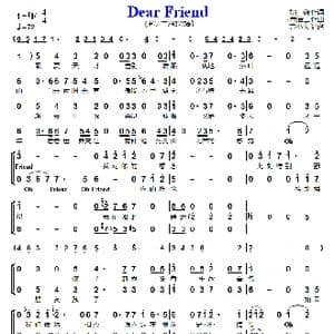 Dear Friend_歌曲简谱_词曲:姚谦 玉置浩二