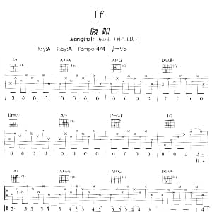 If 吉他谱 面包乐队