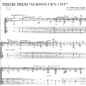 辛德勒名单 吉他谱