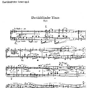 Davidsbundler Tanze Op.6 钢琴谱 罗伯特 舒曼