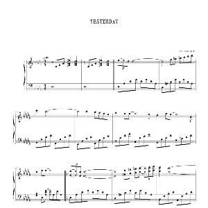 Yesterday 钢琴谱 Beattles
