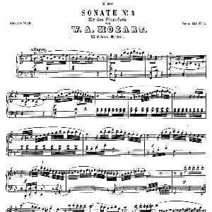 降B大调第三钢琴奏鸣曲 KV.281 钢琴谱 莫扎特