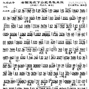 京剧谱 | 老薛宝在下房把草鞋来做 三娘教子 选段 琴谱 任德川 迟小秋