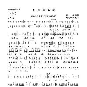 夏天的海边_歌曲简谱_词曲:佚名 佚名