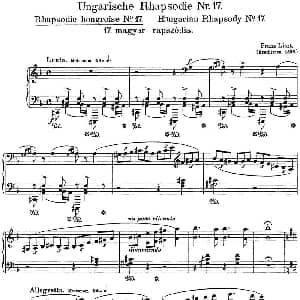 李斯特 匈牙利狂想曲CD Hungarian Rhapsodies S.244 No.17 钢琴谱 李斯特